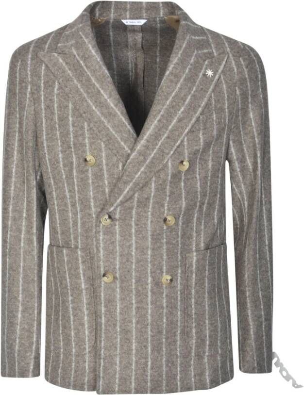 Manuel Ritz Blazers Beige Heren