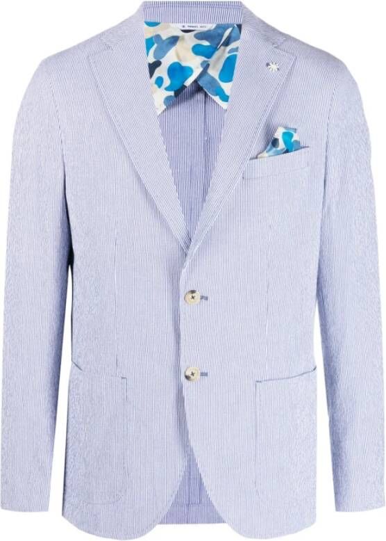 Manuel Ritz Formal Blazers Blauw Heren