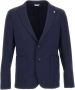 Manuel Ritz Herenblazer in marineblauw met logo knopen Blauw Heren - Thumbnail 1