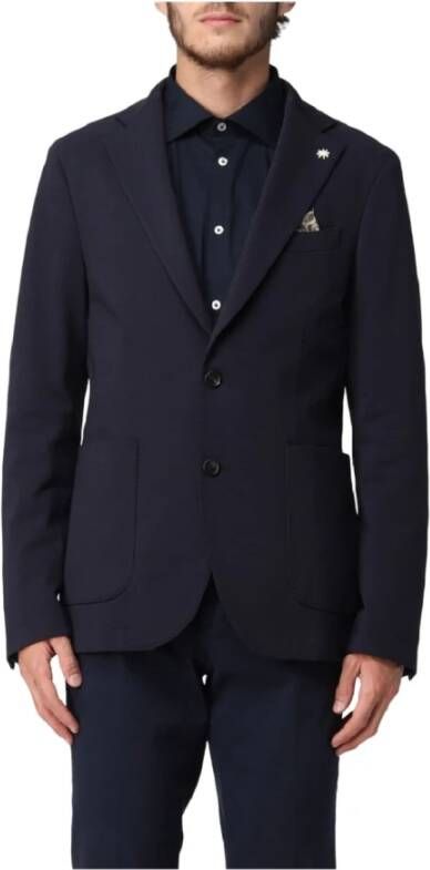 Manuel Ritz Single Breasted Suits Blauw Heren