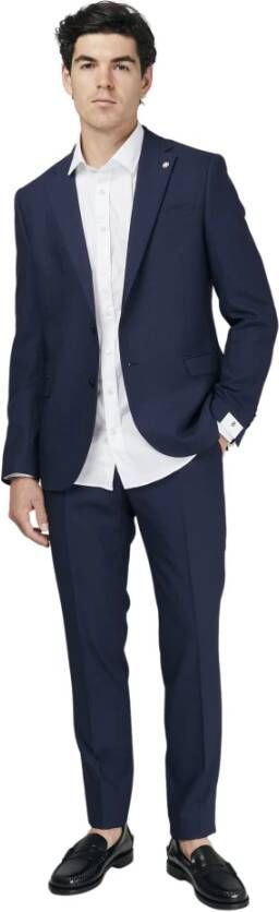 Manuel Ritz Single Breasted Suits Blauw Heren