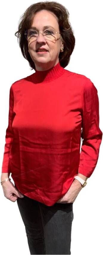 MARC AUREL Gezellige Coltrui Gebreide Kleding voor Vrouwen Rood Dames