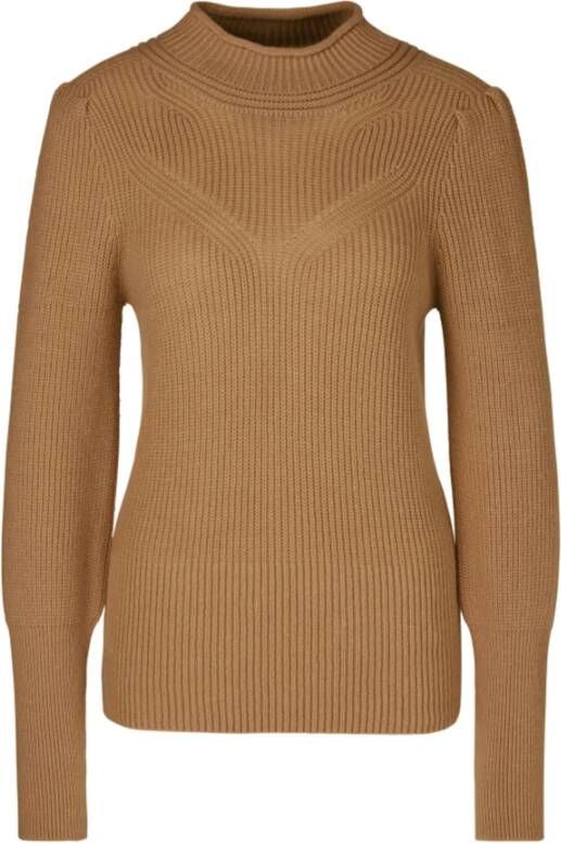 Marc Cain Comfortabele en stijlvolle Rollkragen Sweater Brown Dames