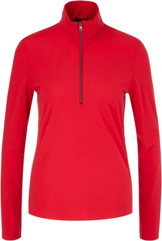Marc Cain Comfortabele Lange Mouw Stretchy Shirt Rood Dames