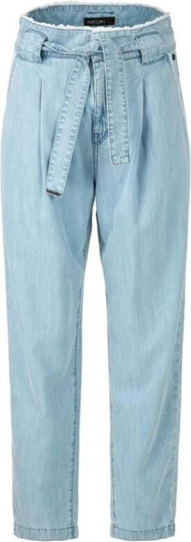Marc Cain Denim Paperbag Jeans Blauw Dames
