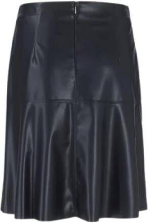 Marc Cain Elegante en Comfortabele Midnight Blue A-Shape Rok Zwart Dames