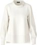 Marc Cain Flowy Blouse Shirt met Zijkanten Splitten White Dames - Thumbnail 1