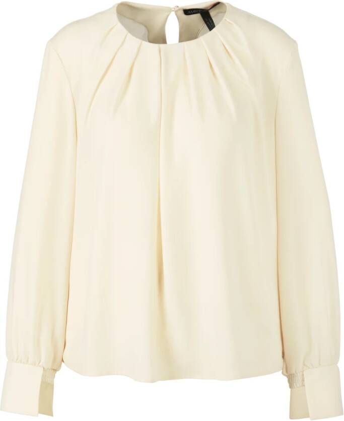 Marc Cain Flowy Geplooide Blouse Beige Dames