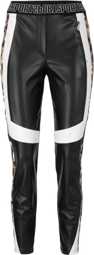 Marc Cain Leather Trousers Zwart Dames