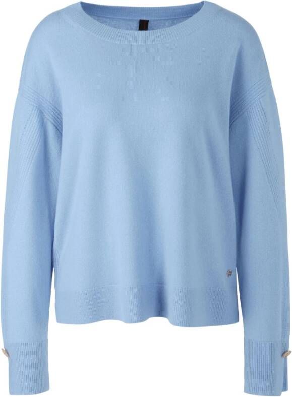 Marc Cain Luxe Gebreide Trui met Splitmouwen Blauw Dames