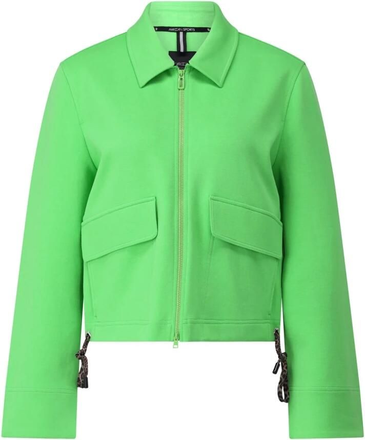 Marc Cain Blazer met luipaardprint en ritssluiting Green Dames