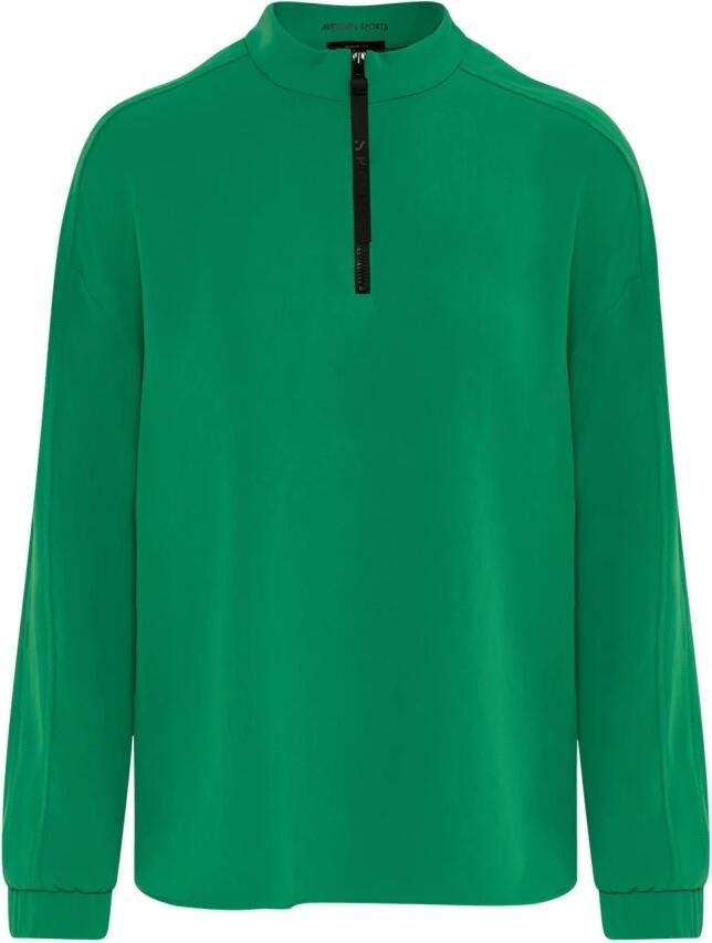 Marc Cain Blouse met ritssluiting en opstaande kraag Green Dames
