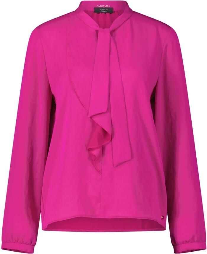 Marc Cain Blouse met strik en ruches Pink Dames