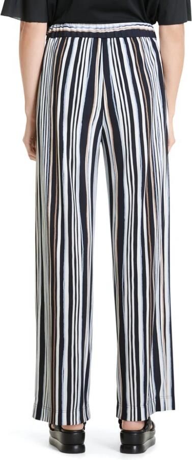 Marc Cain Gestreepte Middernacht Blauwe Wijde Broek Meerkleurig Dames - Foto 3