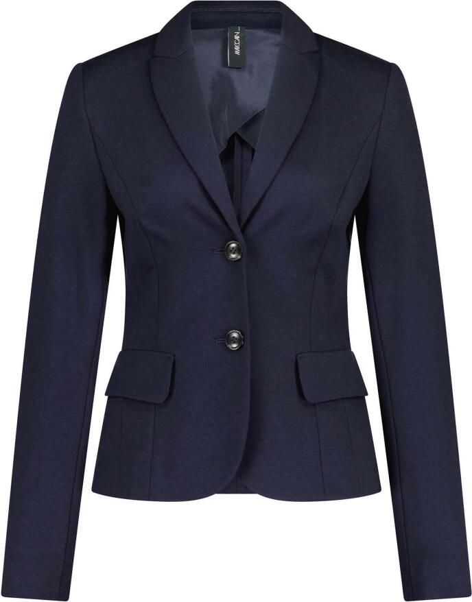 Marc Cain Donkerblauwe Damesblazers met Knopen en Lange Mouwen Blue Dames