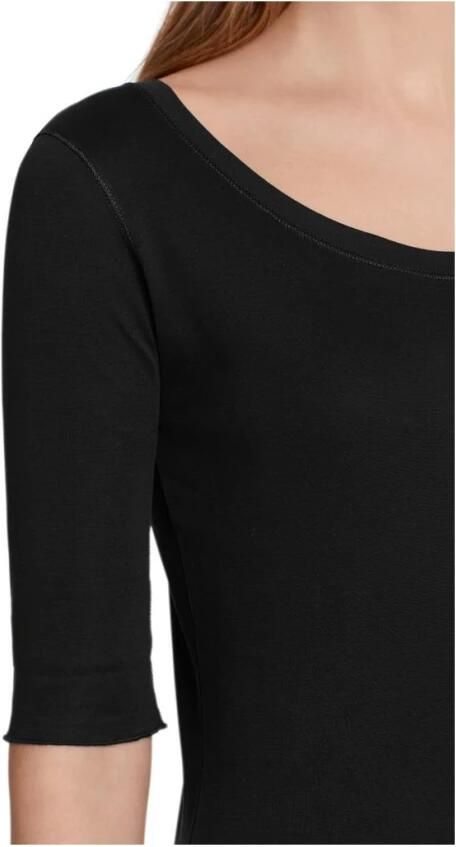 Marc Cain Hoogwaardig Basic-Shirt Midnight Black 900 Black Dames - Foto 3