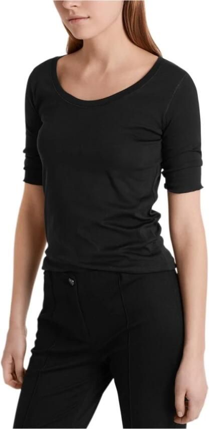 Marc Cain Hoogwaardig Basic-Shirt Midnight Black 900 Black Dames - Foto 6