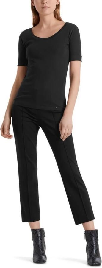 Marc Cain Hoogwaardig Basic-Shirt Midnight Black 900 Black Dames - Foto 7