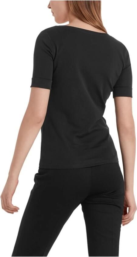 Marc Cain Hoogwaardig Basic-Shirt Midnight Black 900 Black Dames - Foto 4