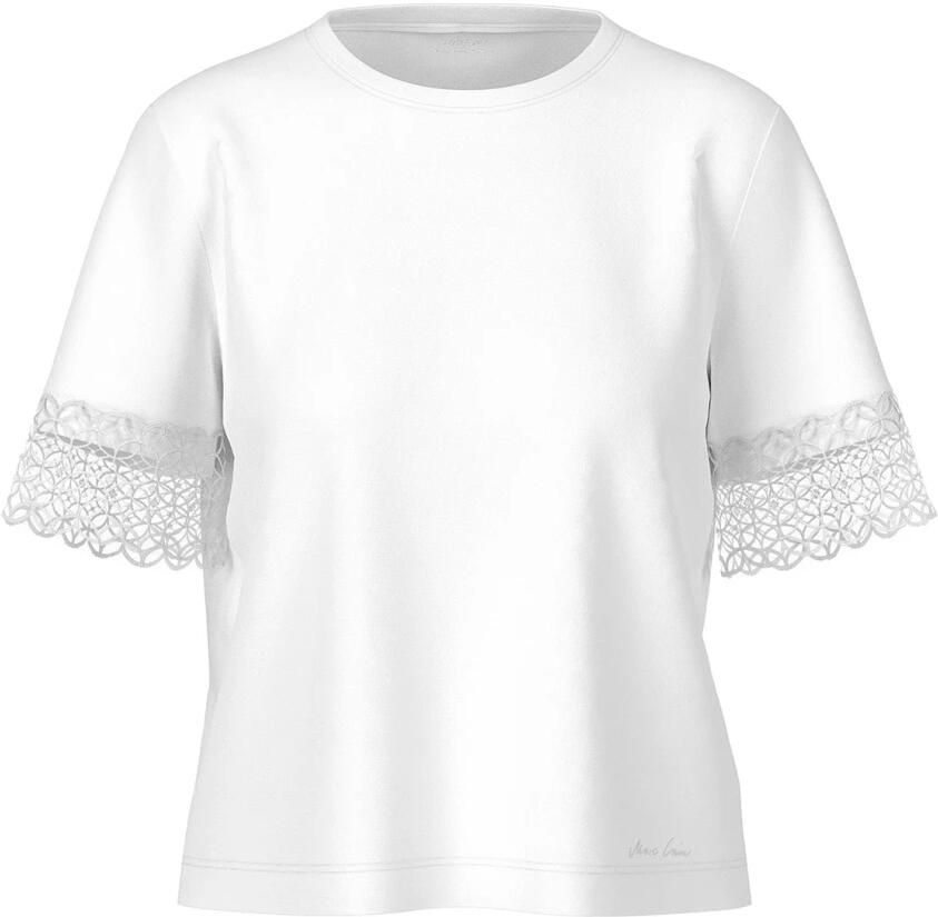 Marc Cain Kanten Mouw T-shirt White Dames