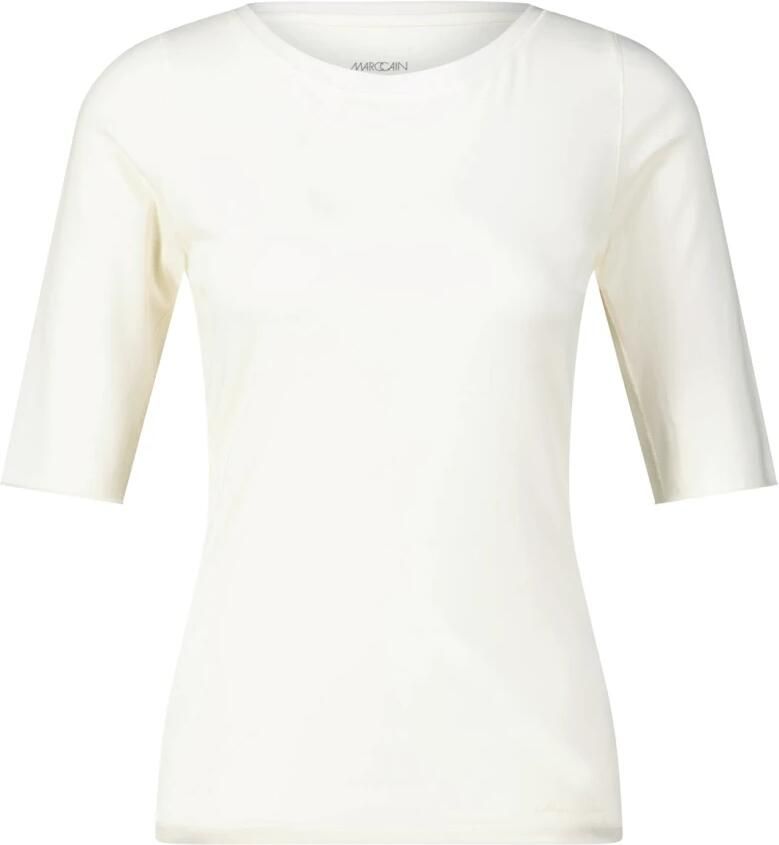 Marc Cain Klassiek T-shirt met 3 4 mouw White Dames