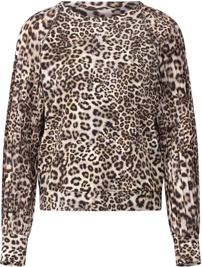 Marc Cain Leopard Print Ribbed Shirt Multicolor Dames