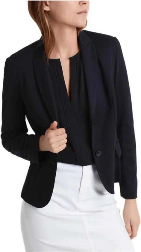 Marc Cain Donkerblauwe Damesblazers met Knopen en Lange Mouwen Blue Dames - Foto 4