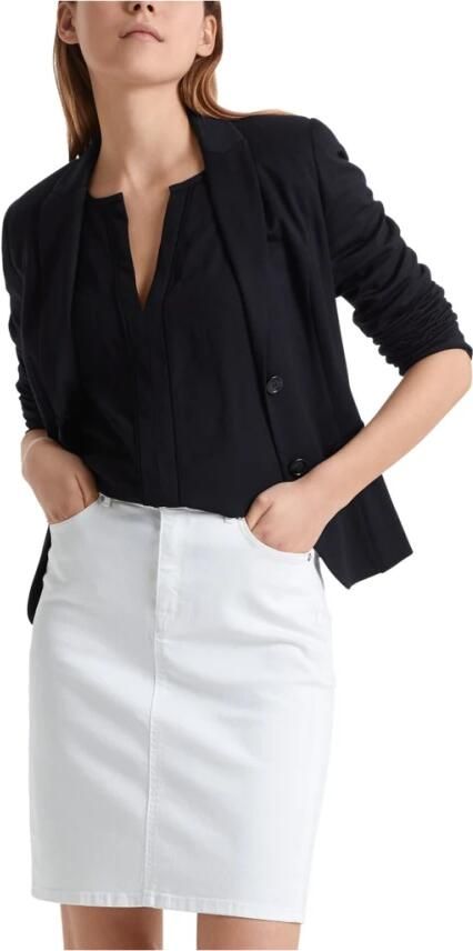 Marc Cain Donkerblauwe Damesblazers met Knopen en Lange Mouwen Blue Dames - Foto 5