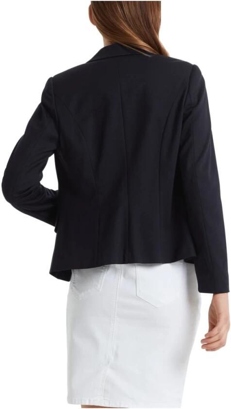 Marc Cain Donkerblauwe Damesblazers met Knopen en Lange Mouwen Blue Dames - Foto 3