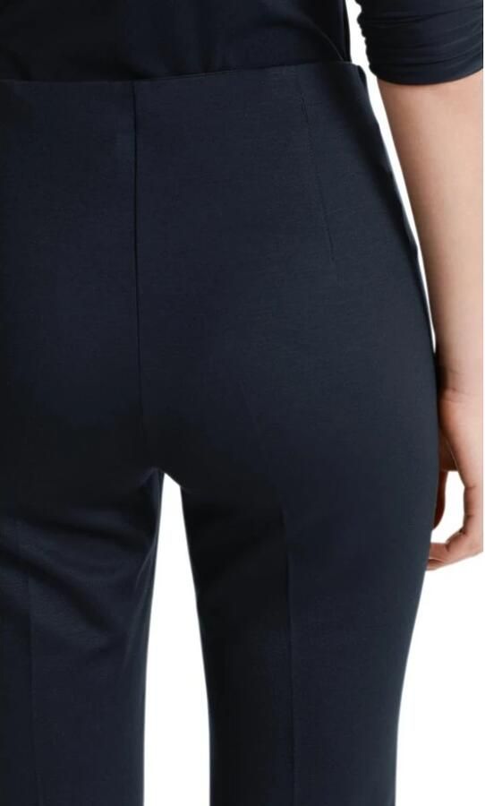 Marc Cain Chique Businessbroek met Decoratieve Naden Blue Dames