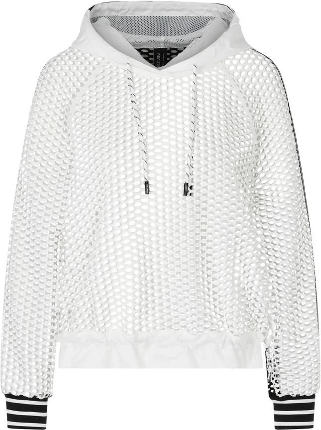 Marc Cain Moderne Mesh Hoodie White Dames