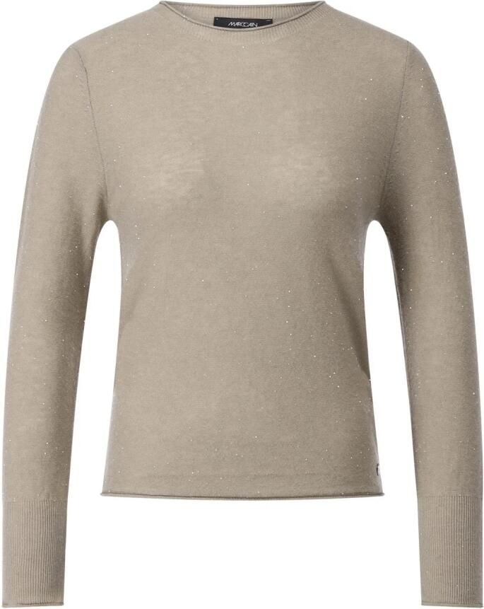 Marc Cain Pailletten Wollen Trui Beige Dames
