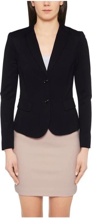 Marc Cain Donkerblauwe Damesblazers met Knopen en Lange Mouwen Blue Dames - Foto 7