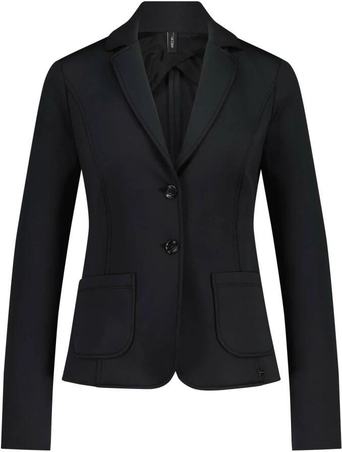 Marc Cain Zachte Stretch Blazer met Unieke Stijl Black Dames