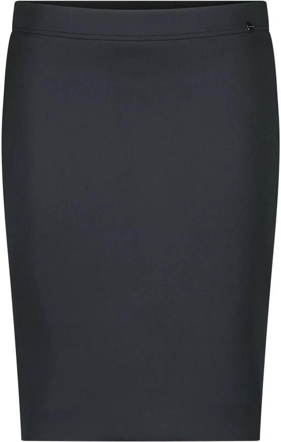 Marc Cain Stretchjersey Rok Tijdloos Design Figuurvolgend Model Black Dames