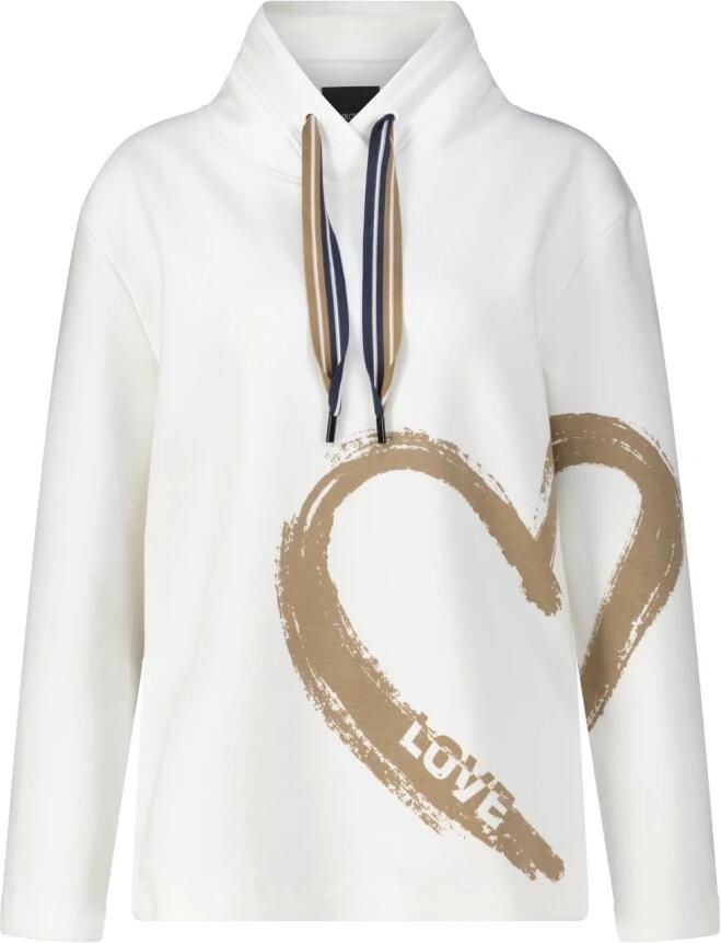 Marc Cain Sweatshirt met hartmotief White Dames
