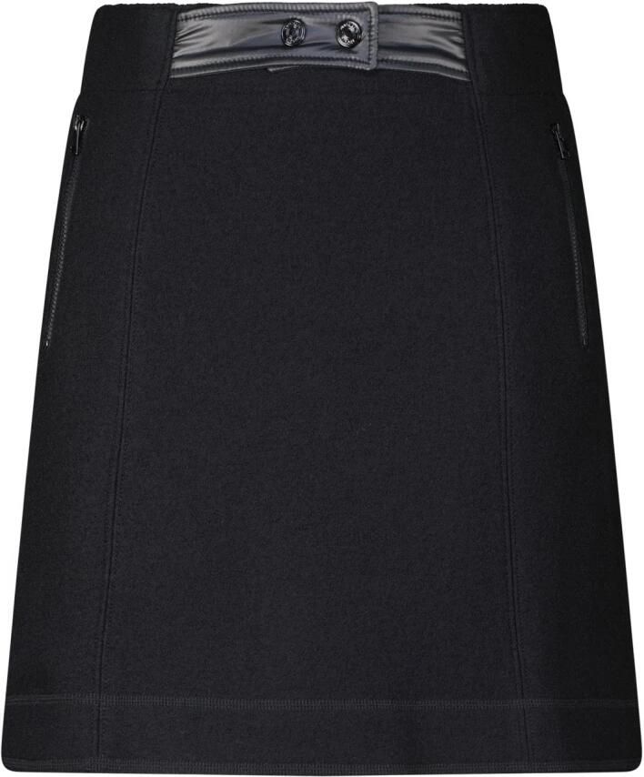 Marc Cain Wollen rok met elastische tailleband Black Dames