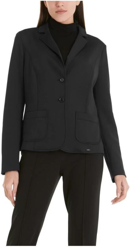 Marc Cain Zachte Stretch Blazer met Unieke Stijl Black Dames - Foto 4