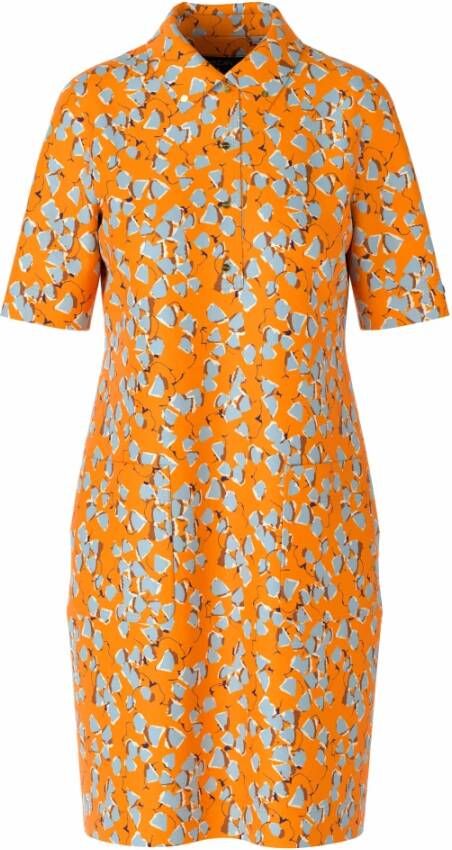 Marc Cain Knielange jurk met all-over motief