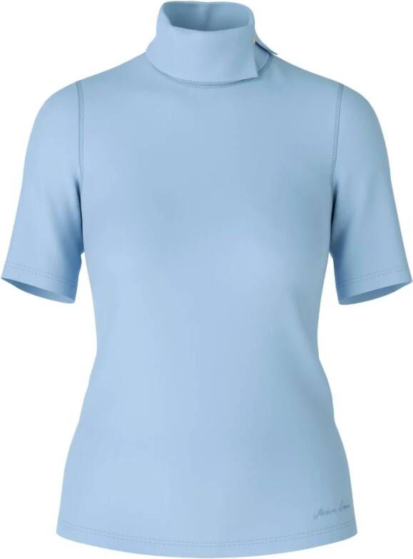 Marc Cain Stijlvolle Turtleneck T-shirt voor dames Blauw Dames