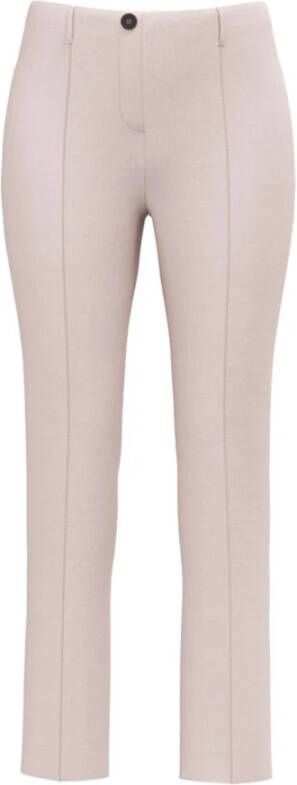 Marc Cain Stretch Cropped Broeken Bisque Small Model Beige Dames