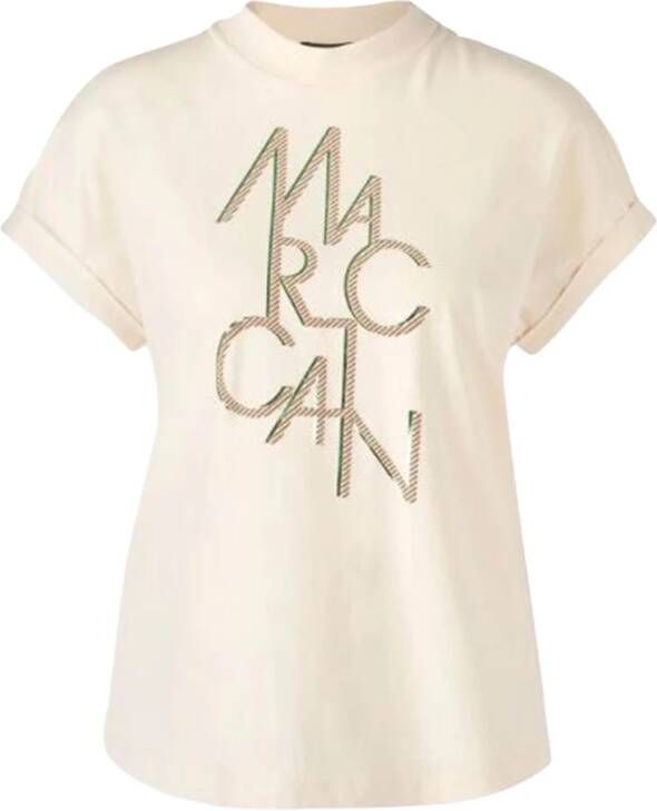 Marc Cain Ontspannen model MC belettering T-shirt Beige Dames