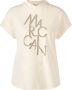Marc Cain Ontspannen model MC belettering T-shirt Beige Dames - Thumbnail 1