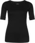 Marc Cain Middernachtblauw Geribbeld T-shirt met Getinte Overlock-naden Blue Dames - Thumbnail 2