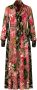 Marc Cain Vintagegeïnspireerde Maxi Jurk met Vhals en Colorblocking Red Dames - Thumbnail 2