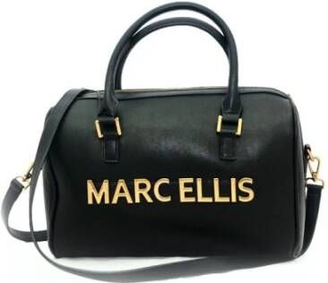Marc Ellis Trendy Groene PVC Handtas met Verstelbare Schouderband Black Dames