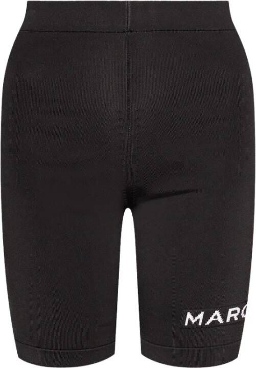 Marc Jacobs Speelse Logo Print Sport Shorts Black Dames
