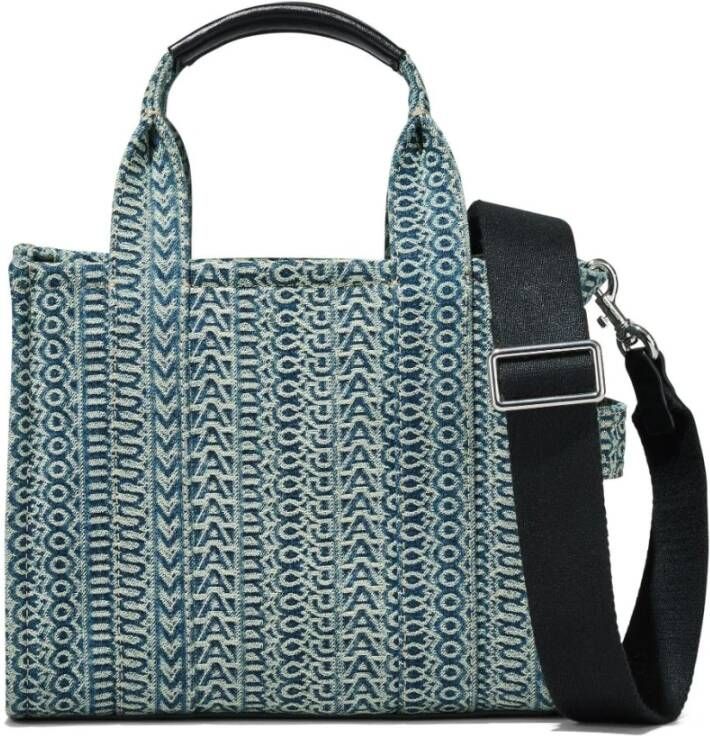 Marc Jacobs Blauwe Monogram Jacquard Tote Tas Blauw Dames