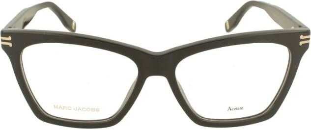 Marc Jacobs Zwarte kattenogen bril met metalen detail Black Unisex