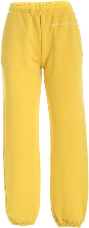 Marc Jacobs Gele Katoenen Sweatpants met Logo Print Yellow Dames